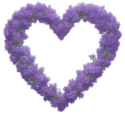 Lavender heart sticker
