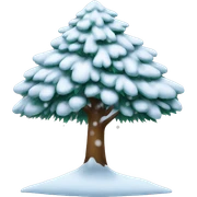 Snowy Christmas tree sticker