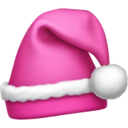 pink christmas hat  sticker