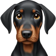 Doberman puppy sticker