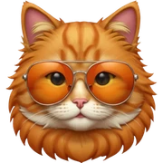 Cat with sunglasses sticker