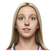 blonde girl with blue eyes sticker