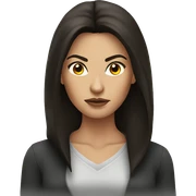 Beautiful woman brunette angry sticker