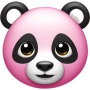 Pink panda sticker