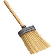 Beige broom sticker