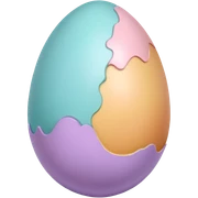 Pastel painted colored egg sticker