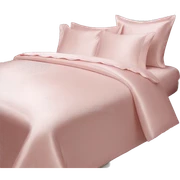 Light pink silk bedding set sticker