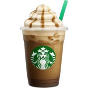 Starbuck ice coffee with ice cubes sticker