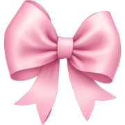 light pink ribbon bow sticker