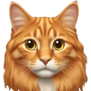 Long hair orange cat sticker