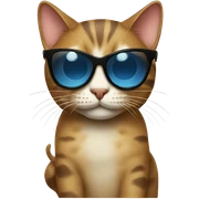 Cat with sunglasses sticker