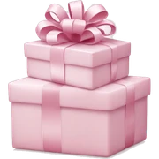 Light pink Christmas gifts under a white Christmas tree  sticker