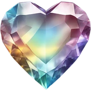 Crystal heart sticker