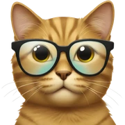 Cat with sunglasses sticker