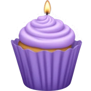 Lavender Cupcake Candle  sticker