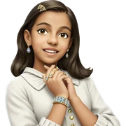 elegant girl with jewelry sticker