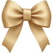 beige ribbon bow sticker