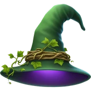 wizard hat covered in vines sticker