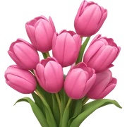 Bouquet of pink tulips sticker
