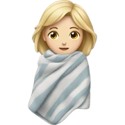 white Girl in blanket cold sticker