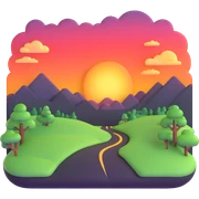 beautiful sunset landscape sticker