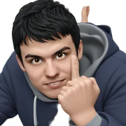 boy with black hair gesture sticker