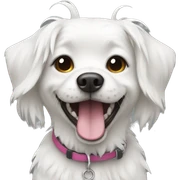 Crazy girl dog white sticker