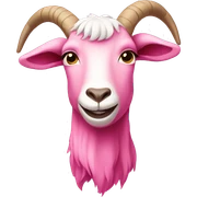 Pink goat sticker