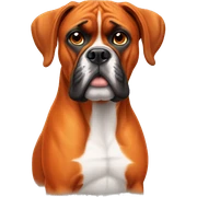 Orange boxer dog sticker