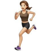 white-woman-running, brown-hair sticker