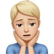 Arms crossed holding neck crying sticker