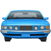 two blue car sticker