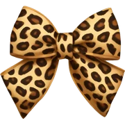 Leopard print bow  sticker