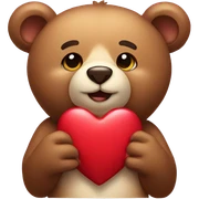 bear with heart sticker