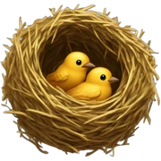Golden birds nest sticker