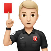 Soccer referee giving red card sticker
