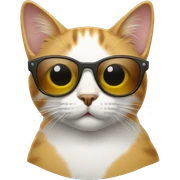 Cat with sunglasses sticker