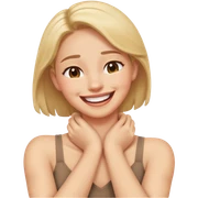 arms crossed holding neck laughing sticker