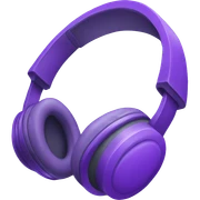 purple headphones  sticker