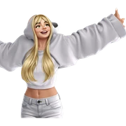 blonde girl in midriff crop sticker
