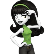 smiling girl with long hair sticker