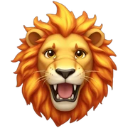 Fire lion sticker