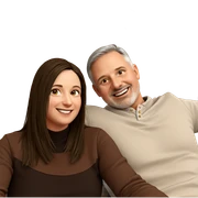 smiling couple portrait outdoors sticker