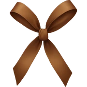 Brown bow sticker