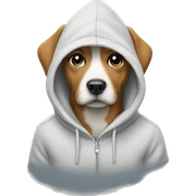 Dog wearing a hoodie  sticker
