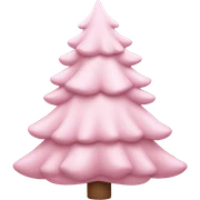 pastel pink christmas tree sticker