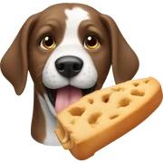 Dog eating  sticker