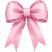 light pink ribbon bow sticker
