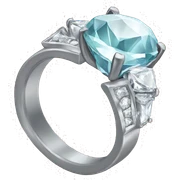 Diamond ring christmas sticker