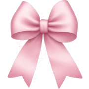 light pink ribbon bow sticker